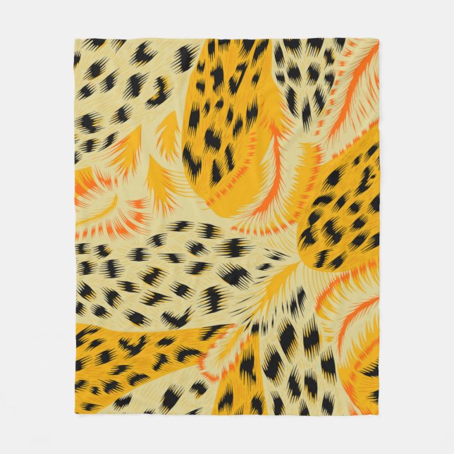 fabric abstract mixed animal skin texture backgrou fleece blanket (Front)