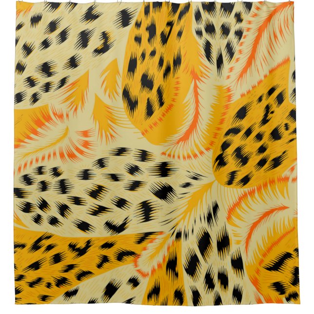 fabric abstract mixed animal skin texture backgrou shower curtain (Front)