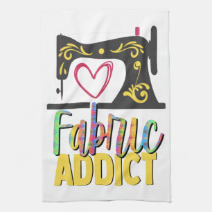 Fabric Addict Sewing Machine  Tea Towel