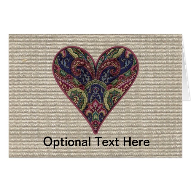 Fabric Applique Heart Collage (Front Horizontal)