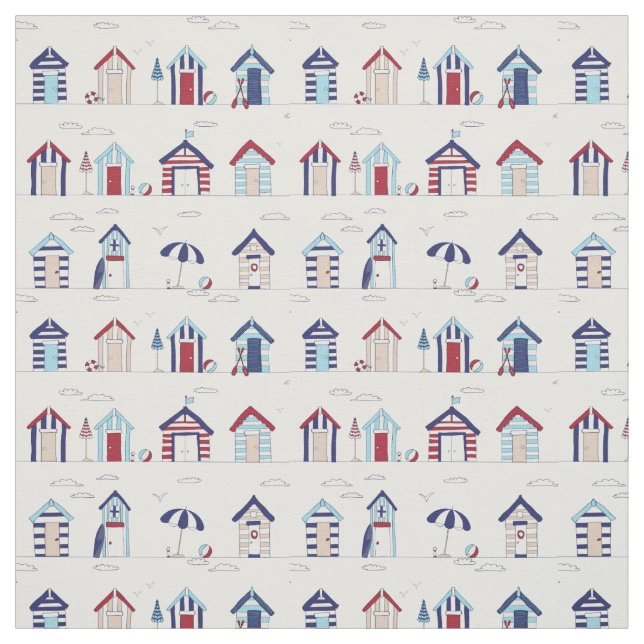 Fabric - Beach Huts (Swatch)
