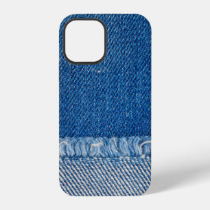 Fabric Blue Jeans Background, Denim texture iPhone 12 Case
