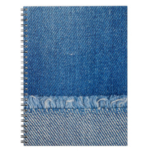 Fabric Blue Jeans Background, Denim texture Notebook