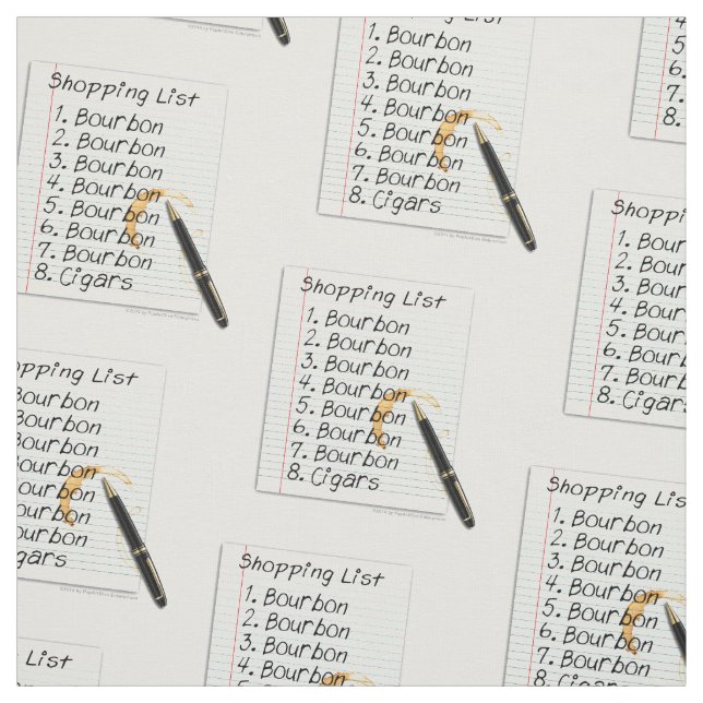 FABRIC - BOURBON LOVERS SHOPPING LIST (Swatch)