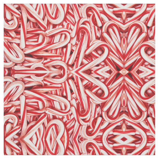 Fabric - Candy Cane Abstract. (Close Up)