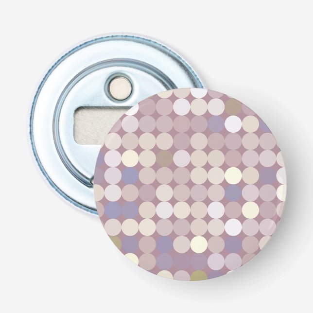 Fabric circles abstract pattern bottle opener (Front)