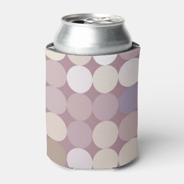 Fabric circles abstract pattern can cooler (Can Front)
