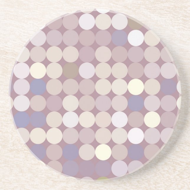 Fabric circles abstract pattern coaster (Front)