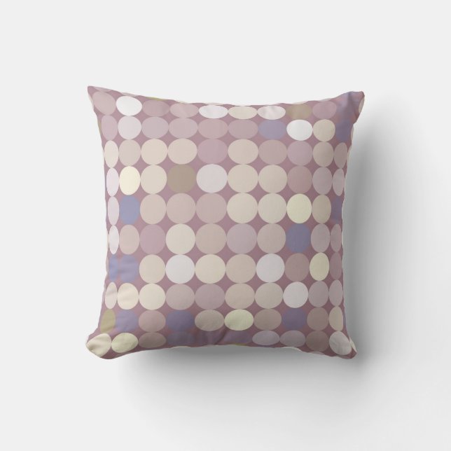 Fabric circles abstract pattern cushion (Front)