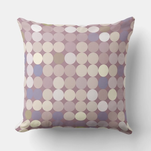 Fabric circles abstract pattern cushion (Front)