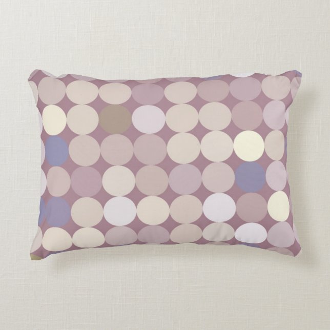 Fabric circles abstract pattern decorative cushion (Front)