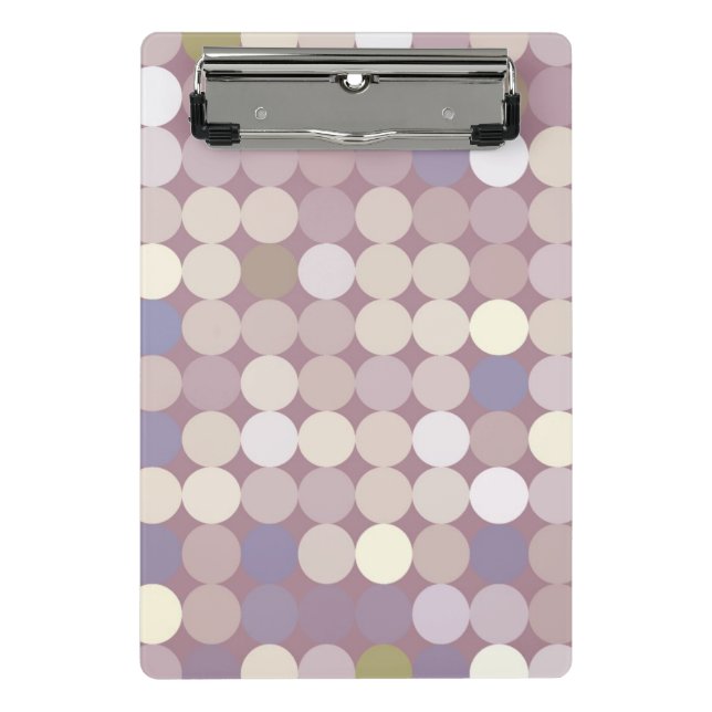 Fabric circles abstract pattern mini clipboard (Front)