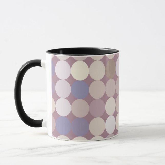 Fabric circles abstract pattern mug (Left)