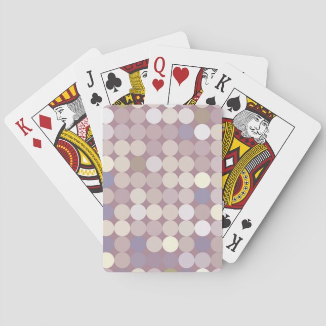 Fabric circles abstract pattern playing cards (Back)