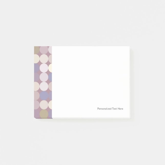 Fabric circles abstract pattern post-it notes (Front)