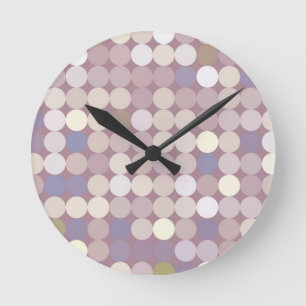 Fabric circles abstract pattern round clock