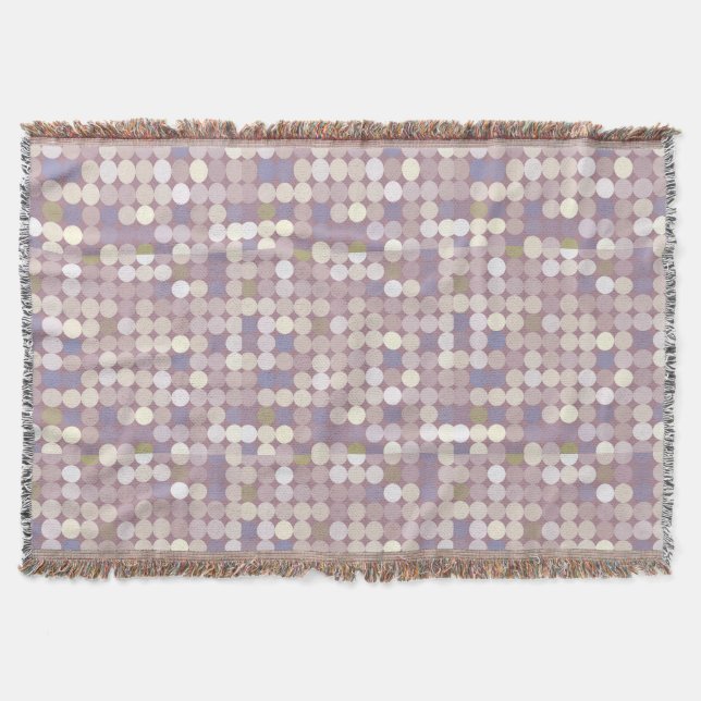 Fabric circles abstract pattern throw blanket (Front)