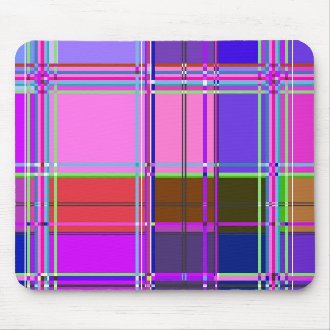 Fabric Cloth Colours Squares Mouse Pad (Front)
