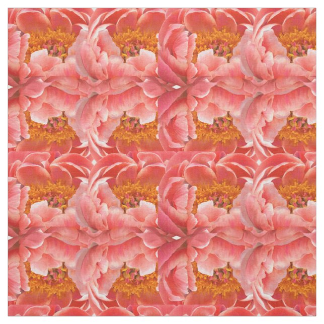 Fabric - Coral Peony (Swatch)