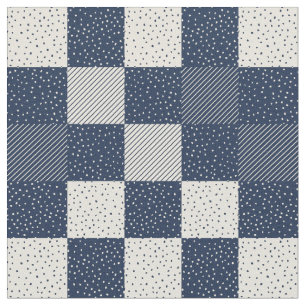 Fabric - Crazy Buffalo Check in Blue and Cream