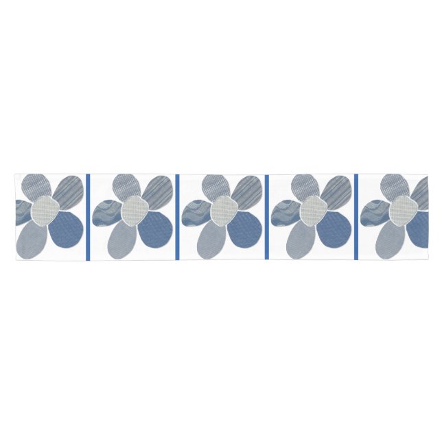 Fabric Cut Out Collage Choose Your Colour Short Table Runner (Horizontal)