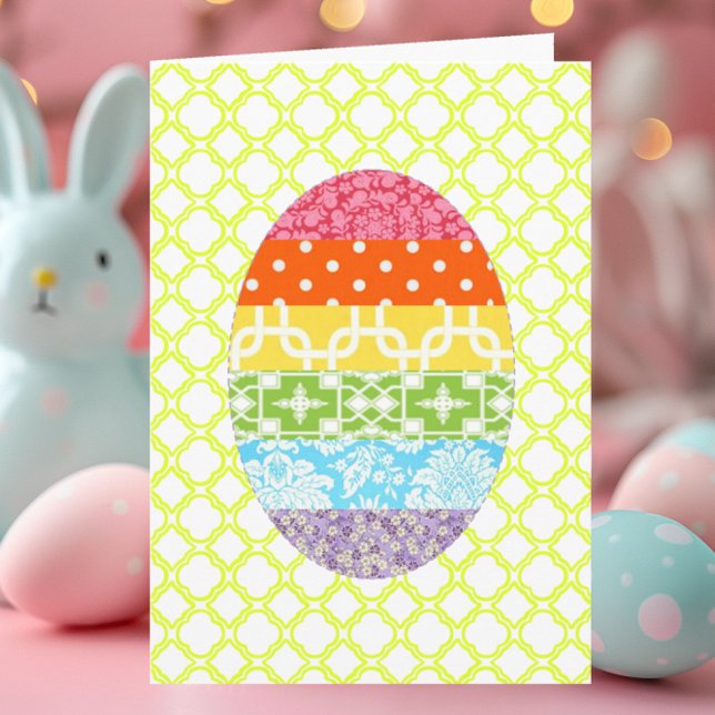 Fabric Easter Egg Easter Card (Creator Uploaded)