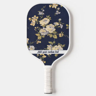 Fabric floral pattern pickleball paddle