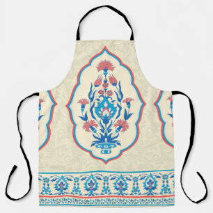 Fabric floral seamless pattern in ethnic style apron