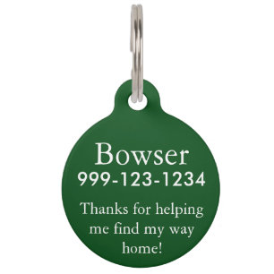 Fabric Flower Collage Choice of Background Colour Pet Tag