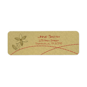 Fabric Flower Return Address Label
