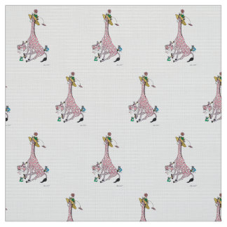 Fabric Giraffe Painted Pink