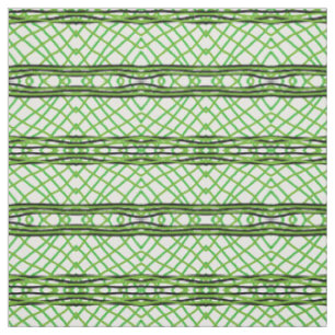Fabric - Green/Black/White Weave
