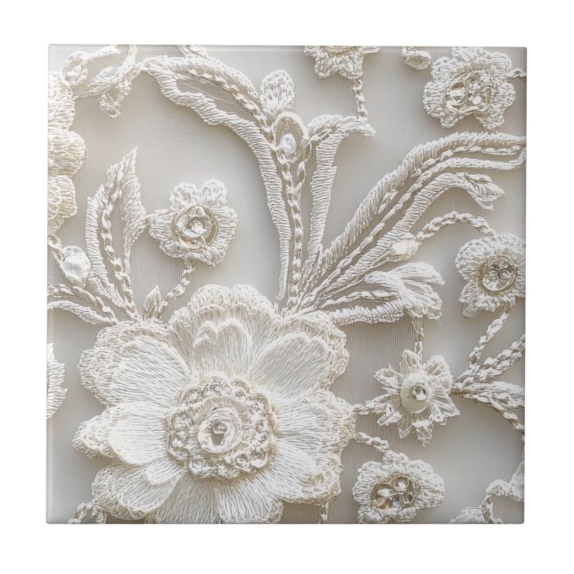 Fabric Image Ceramic Tile (Front)