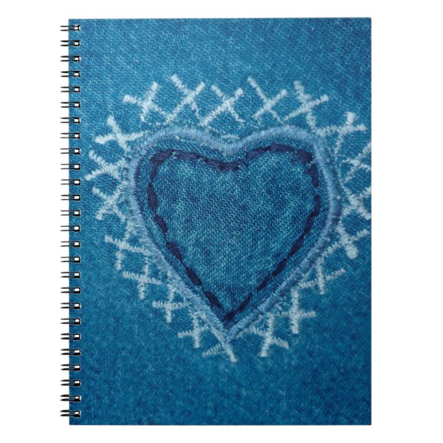 Fabric jeans texture cloth notebook (Front)