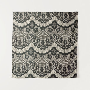Fabric lace openwork. Fabric lace floral ornament Tapestry