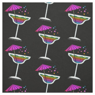FABRIC - MARGARITA GLASS with Cocktail Umbrella