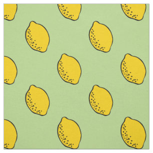 Fabric: Mint Green & Yellow Lemon Print Fabric