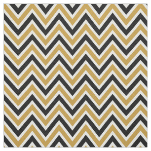 Fabric Pattern Chevron Black & Gold