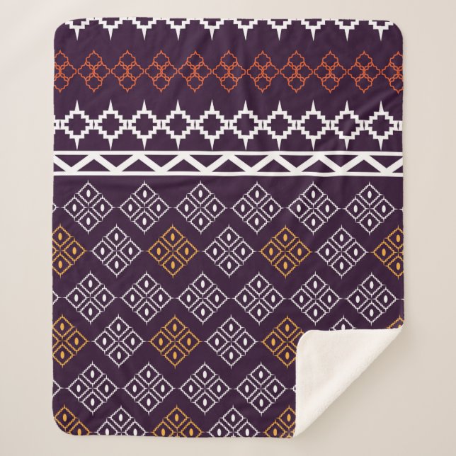 Fabric pattern patterns  sherpa blanket (Front)
