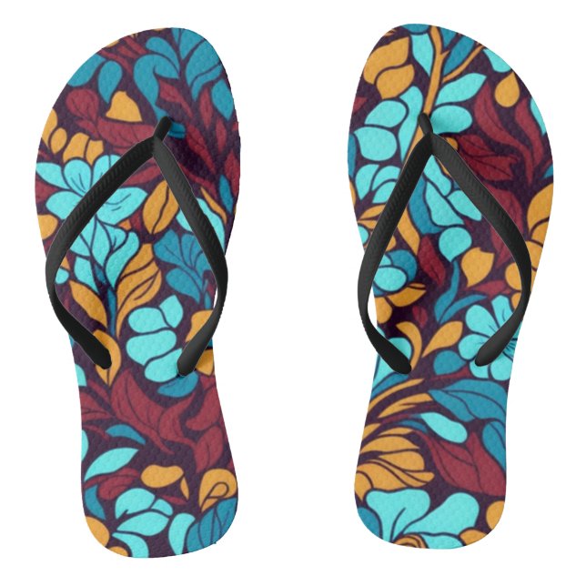 Fabric Pattern Thongs (Footbed)