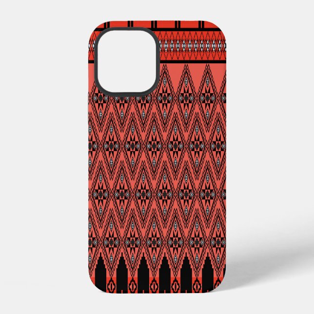 Fabric patterns: blue background decoration. iPhone case (Back)