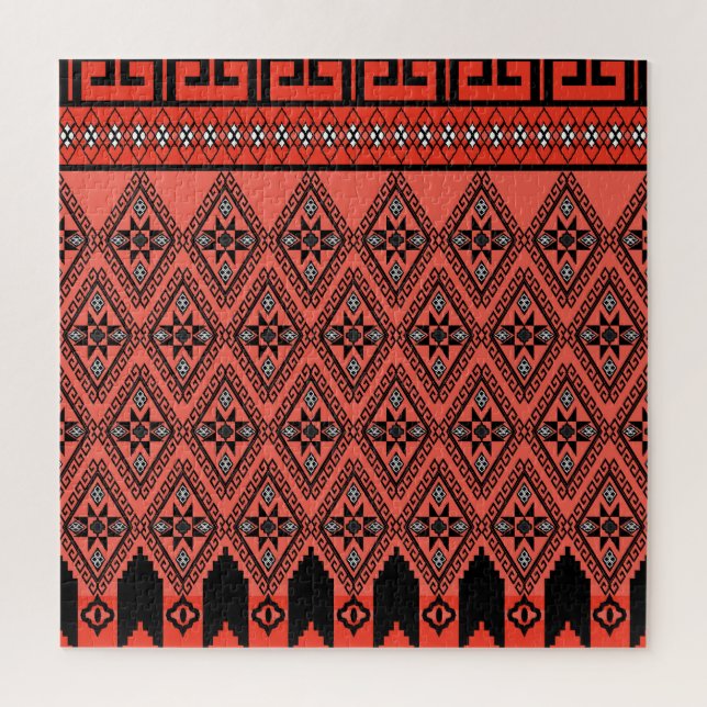 Fabric patterns: blue background decoration. jigsaw puzzle (Vertical)