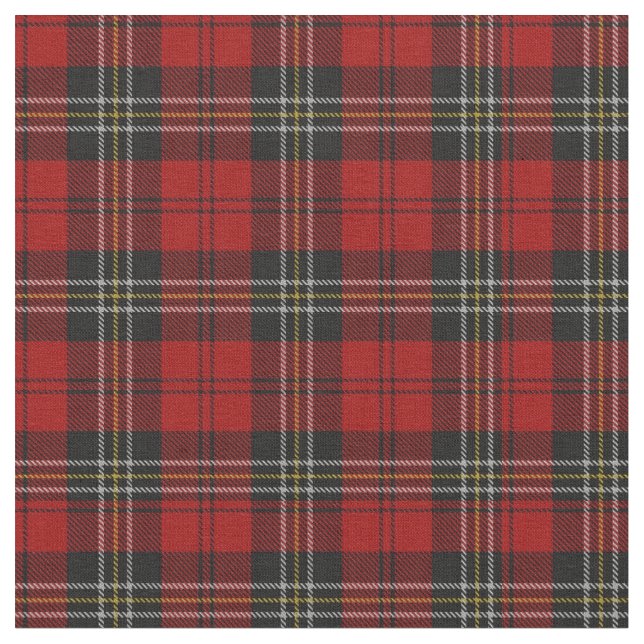 Fabric - Red Tartan Macpherson Clan (Close Up)