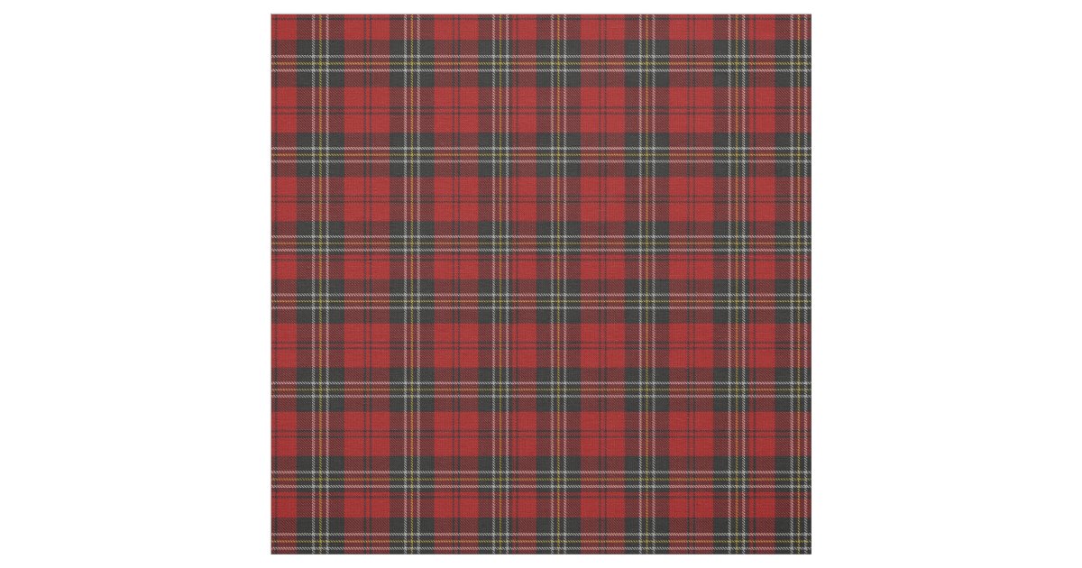 Fabric - Red Tartan Macpherson Clan | Zazzle