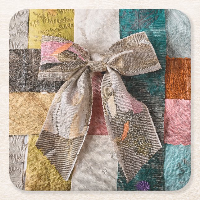 Fabric Ribbon Bow Coaster (Front)