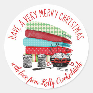 Fabric sewing notions quilting Christmas sticker