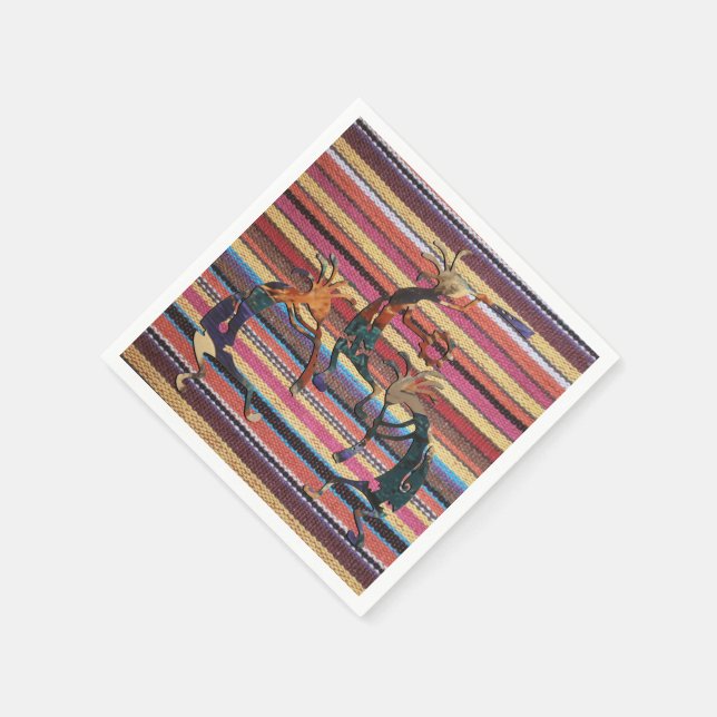 Fabric Stripes Pattern coloured I + KOKOPELLI Napkin (Corner)