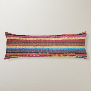 Fabric Stripes Pattern coloured I + your ideas Body Cushion