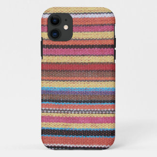 Fabric Stripes Pattern coloured I + your ideas iPhone 11 Case