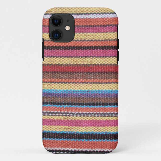Fabric Stripes Pattern coloured I + your ideas Case-Mate iPhone Case (Back)